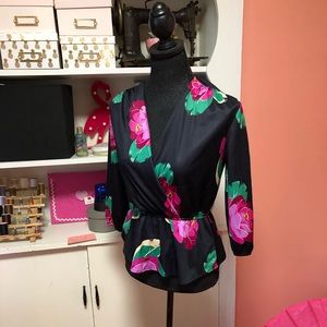 Vintage Stretch Low Cut Blouse